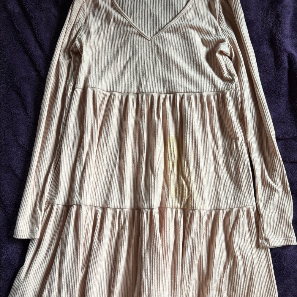 Soft pink long sleeve dress